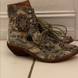 Free people Victorian lace up boots